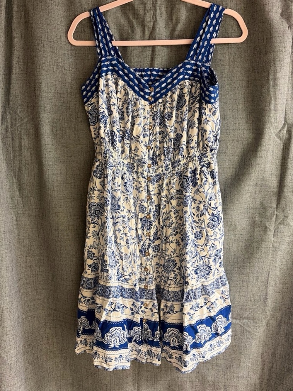 Knox Rose Blue and White Floral Mini Sundress